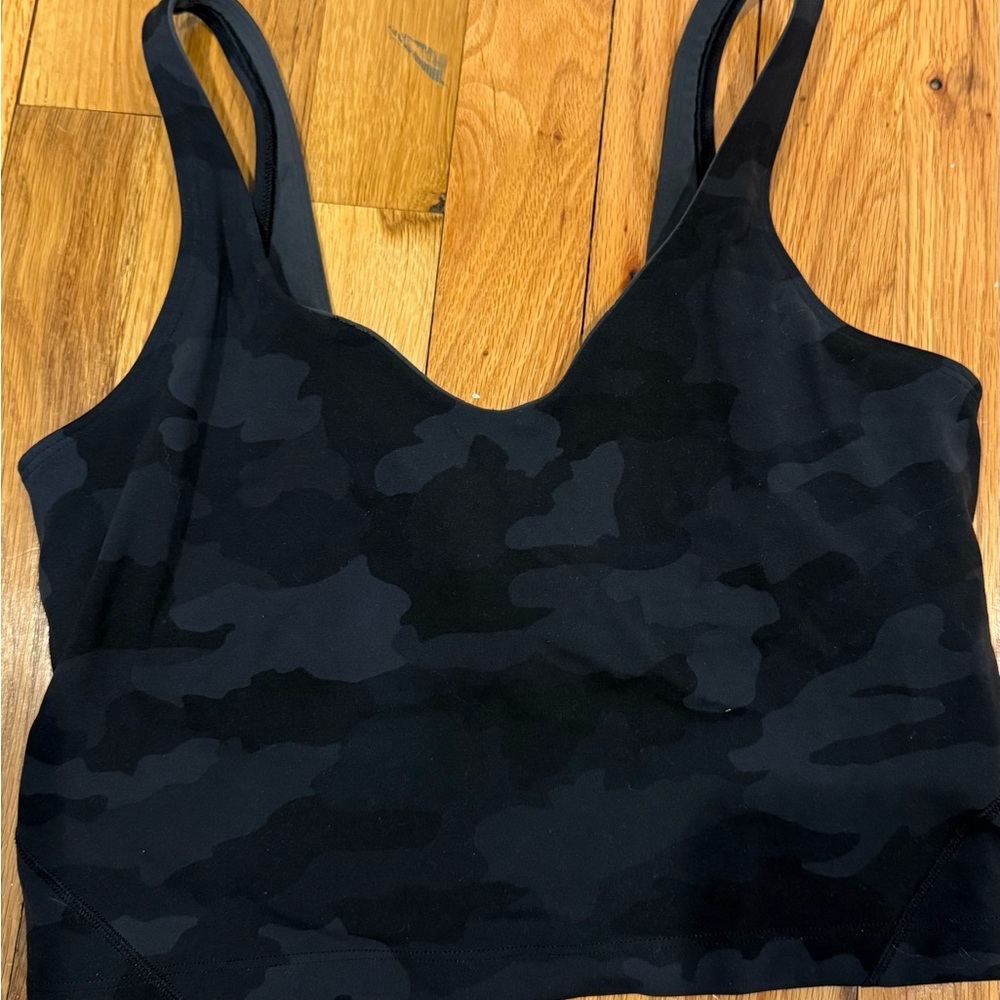 Lululemon Athletica Black Camouflage Sports Bra